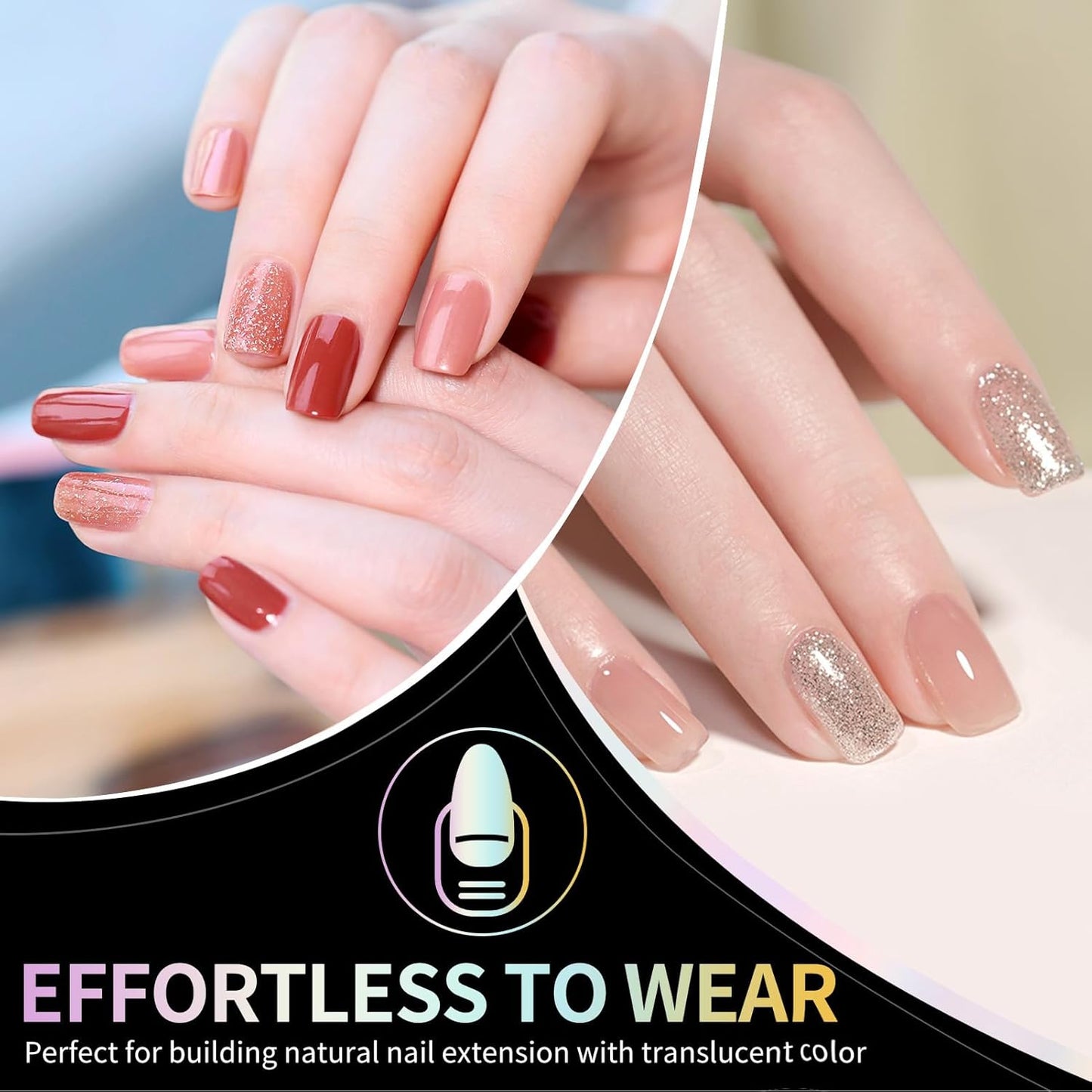 Short Nail Tips Extra Short Square Soft Gel Nail Tips 240Pcs Fake Nails Pre-Shaped Half Matte Acrylic Full Cover Clear Pre Etched Nails for Nail Extension Manicure Home DIY Salon 12 Sizes Gelly Tips