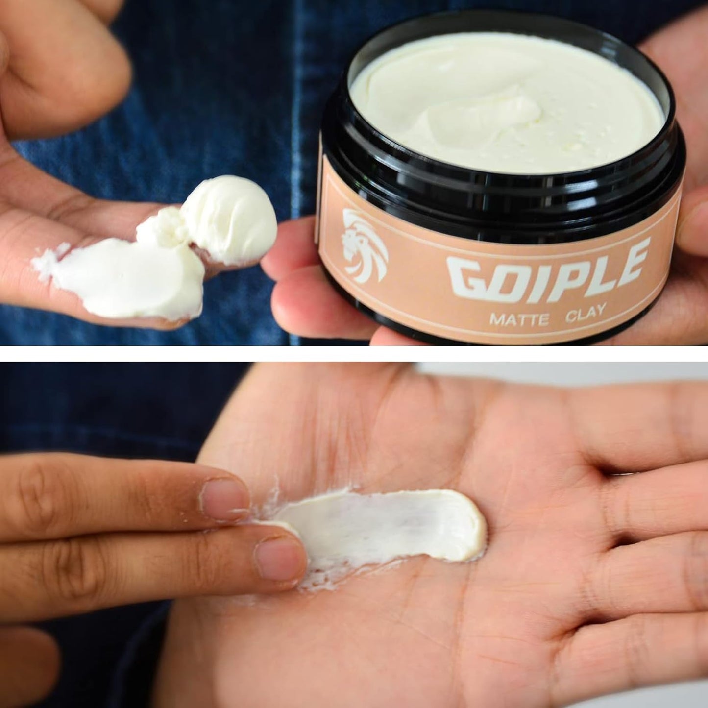 Hair Styling Clay, Matte Finish Hair Paste for Men, Water Based Matte Texture, Clay Pomade Ideal for All Men's Hair Types 100g (3.5oz)