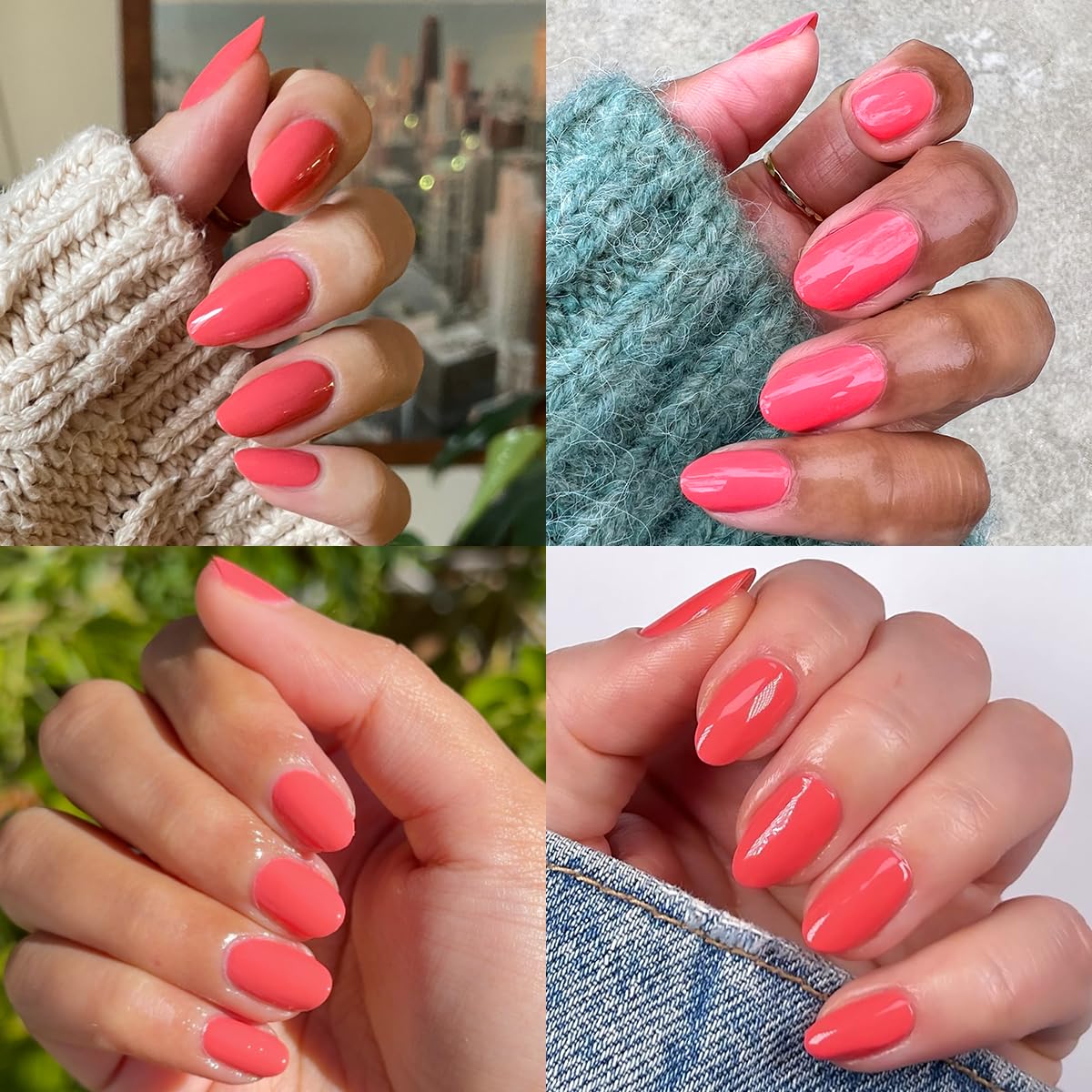 Olive & June Long Lasting Nail Polish | Plump, Gel-Like Finish, No Lamp Needed | Lasts up to 10 days | Salon-Quality at Home | 15-Free, Vegan & Cruelty-Free | Chip-Resistant | Perfect Pinwheel | Coral