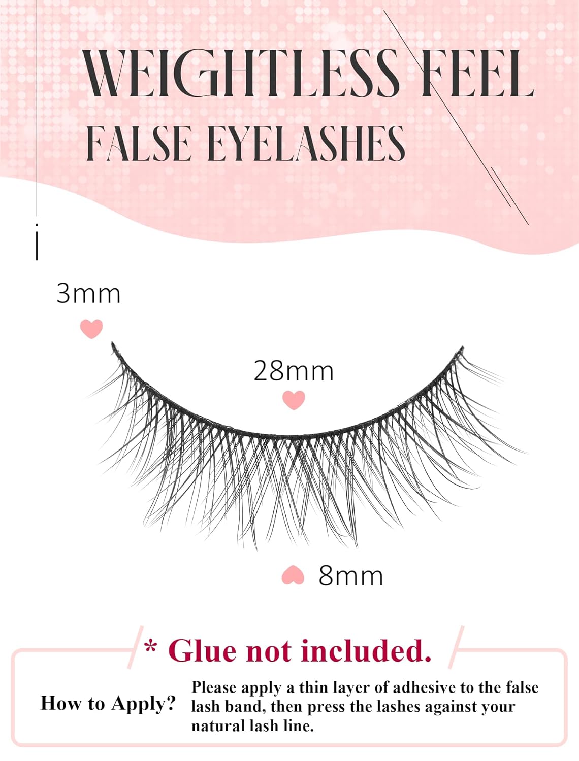 Natural Lashes Natural Eyelashes Short Eyelashes Natural Look False Eyelashes Wispy Eye Lashes Small Lashes Fake Lashes K33