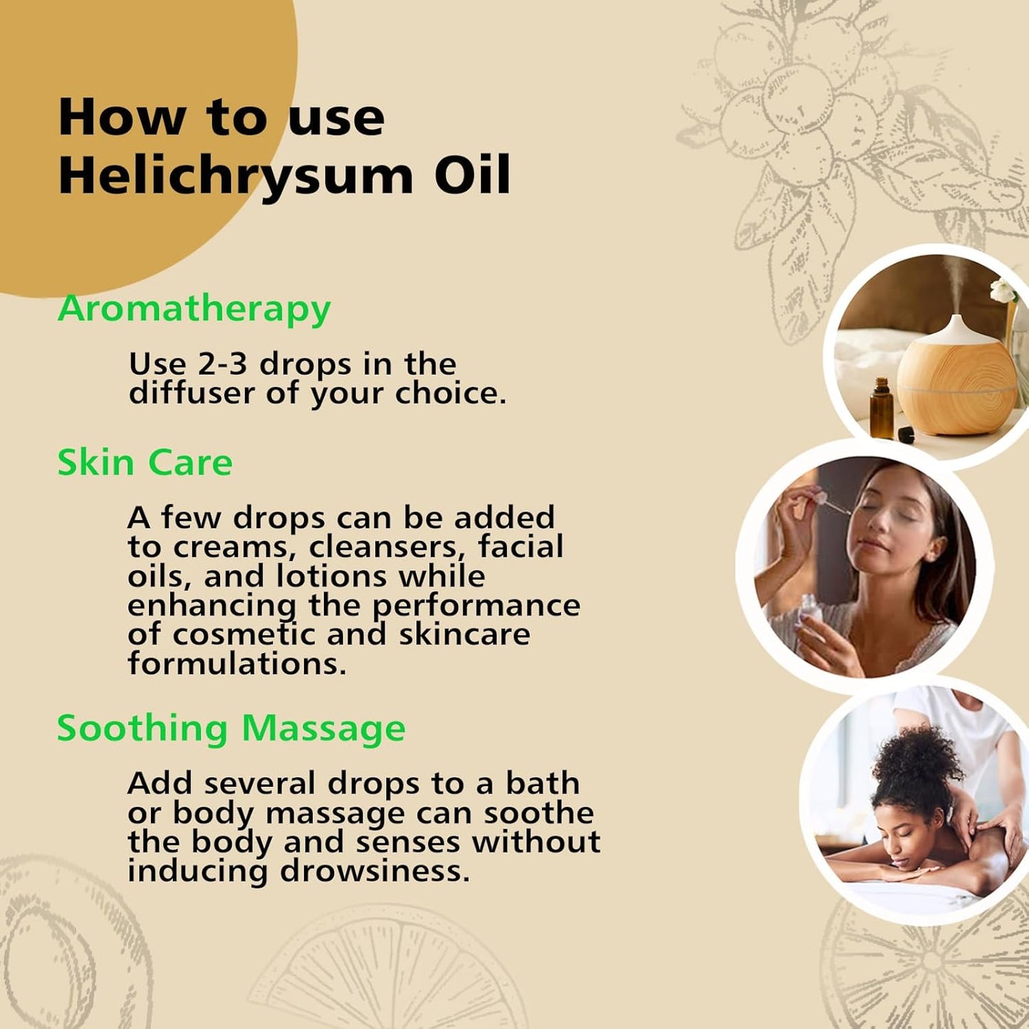 Helichrysum Essential Oil, 100% Pure Undiluted Helichrysum Oil for Aromatherapy Beauty & Home Care- 30ml/1 oz
