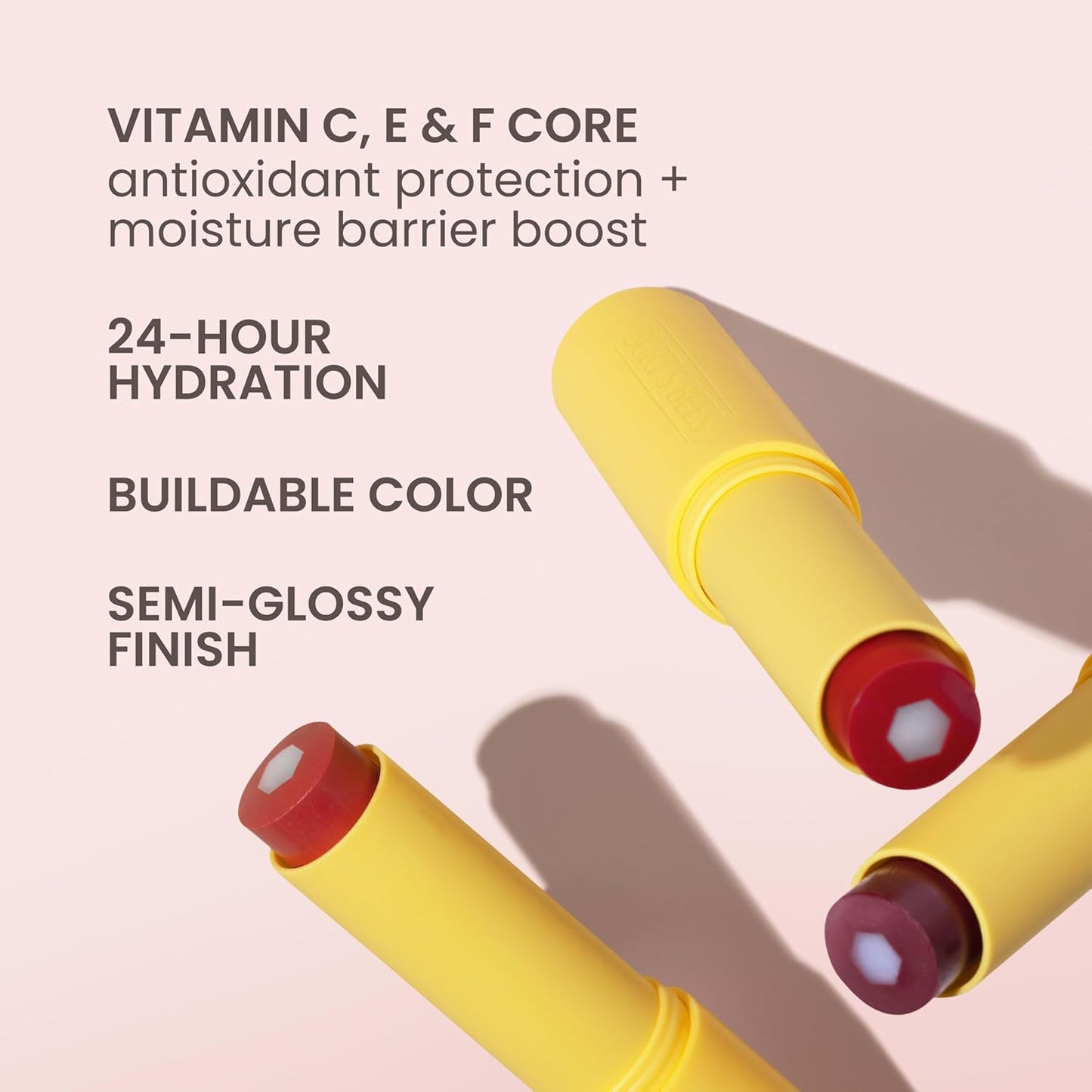 Burt’s Bees Tinted Boosted Balm, Misty Mauve, Hydrating Tinted Lip Balm with Vitamin C, E, and F Core, 24 Hour Lip Moisturizer with Responsibly Sourced Beeswax, 100% Natural Origin, 1 Count, 0.16oz
