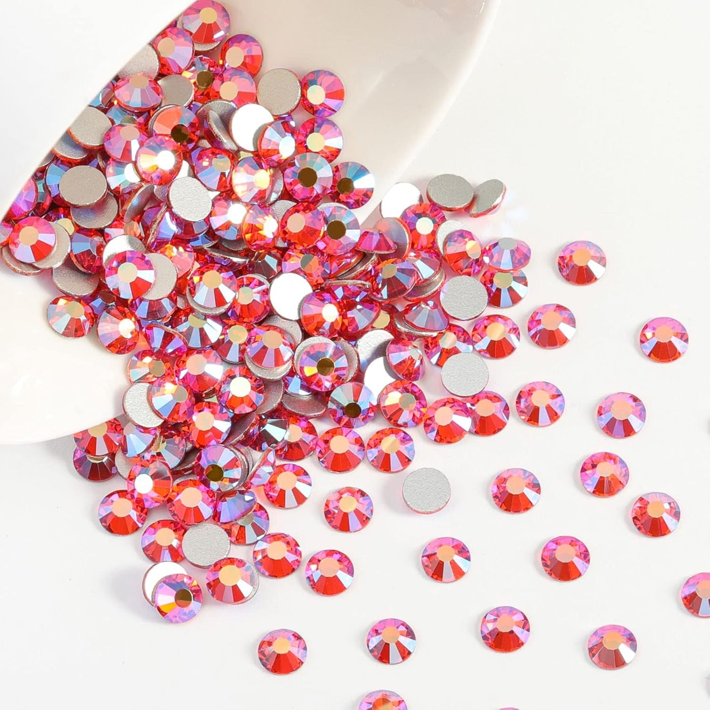 Beadsland 1440 Pieces Flat Back Crystal Rhinestones Round Gems,Hyacinth AB,SS12,3.0-3.2mm