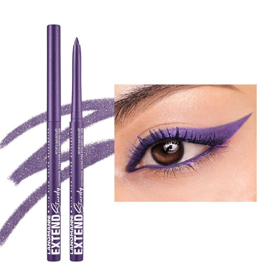 Purple Waterproof Eyeliner Pencil Retractable Cream Purple Gel Eyeliner Smudge-proof Hypoallergenic (06#)