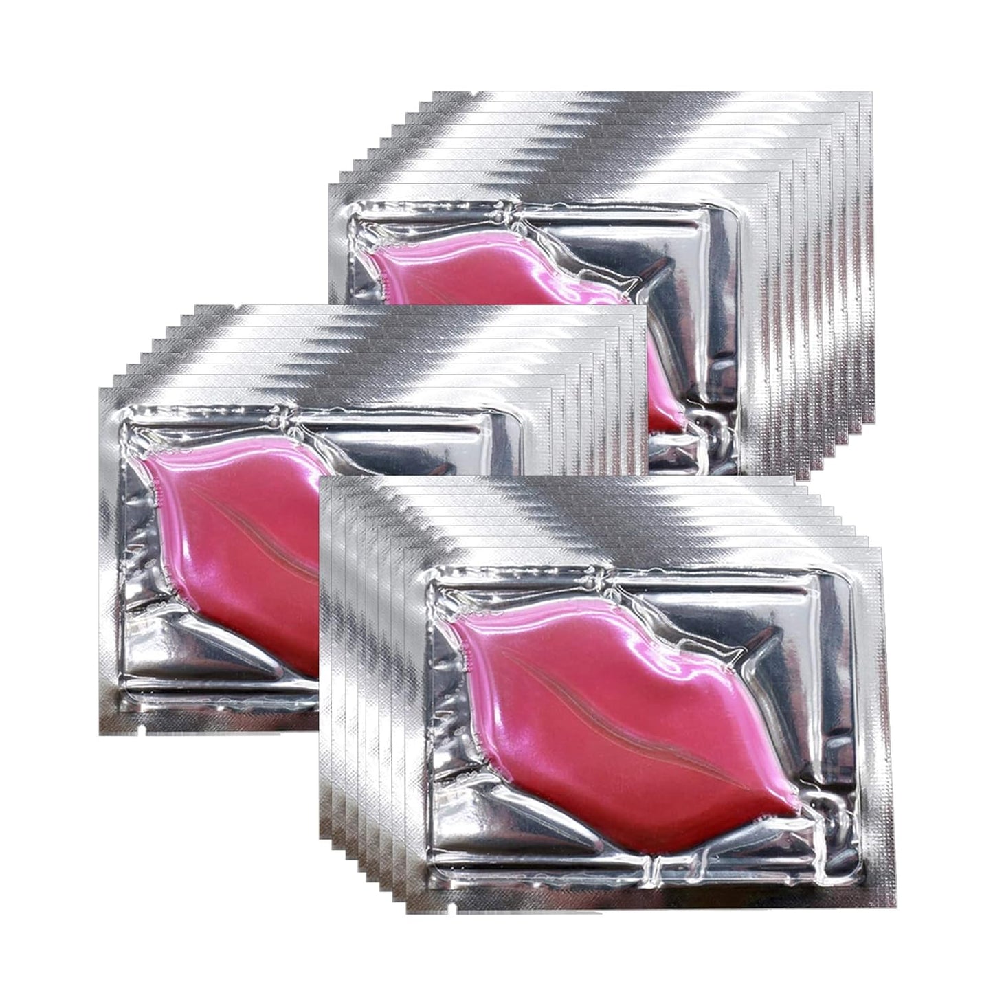 Adofect 30 Pieces Collagen Crystal Lip Masks,Pink Lip Patches& Moisturizers Collagen Lip Pads Great for Hydrating Skin, Anti Chapped & Anti-Aging and Plump Your Lips,Pink