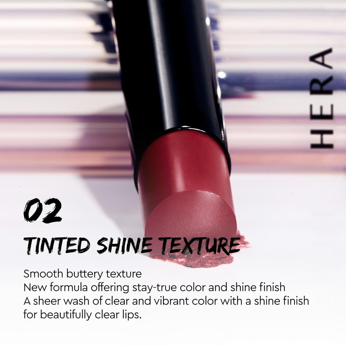 HERA Sensual Tinted Shine Stick 3.5g #130 STUNNING PINK | 12HR Long-lasting Lipstick, Sheer & Buildable Lip Tint Stain, Hydrating Formula with Vitamin E, Smooth Finish and Luxurious Korean Makeup