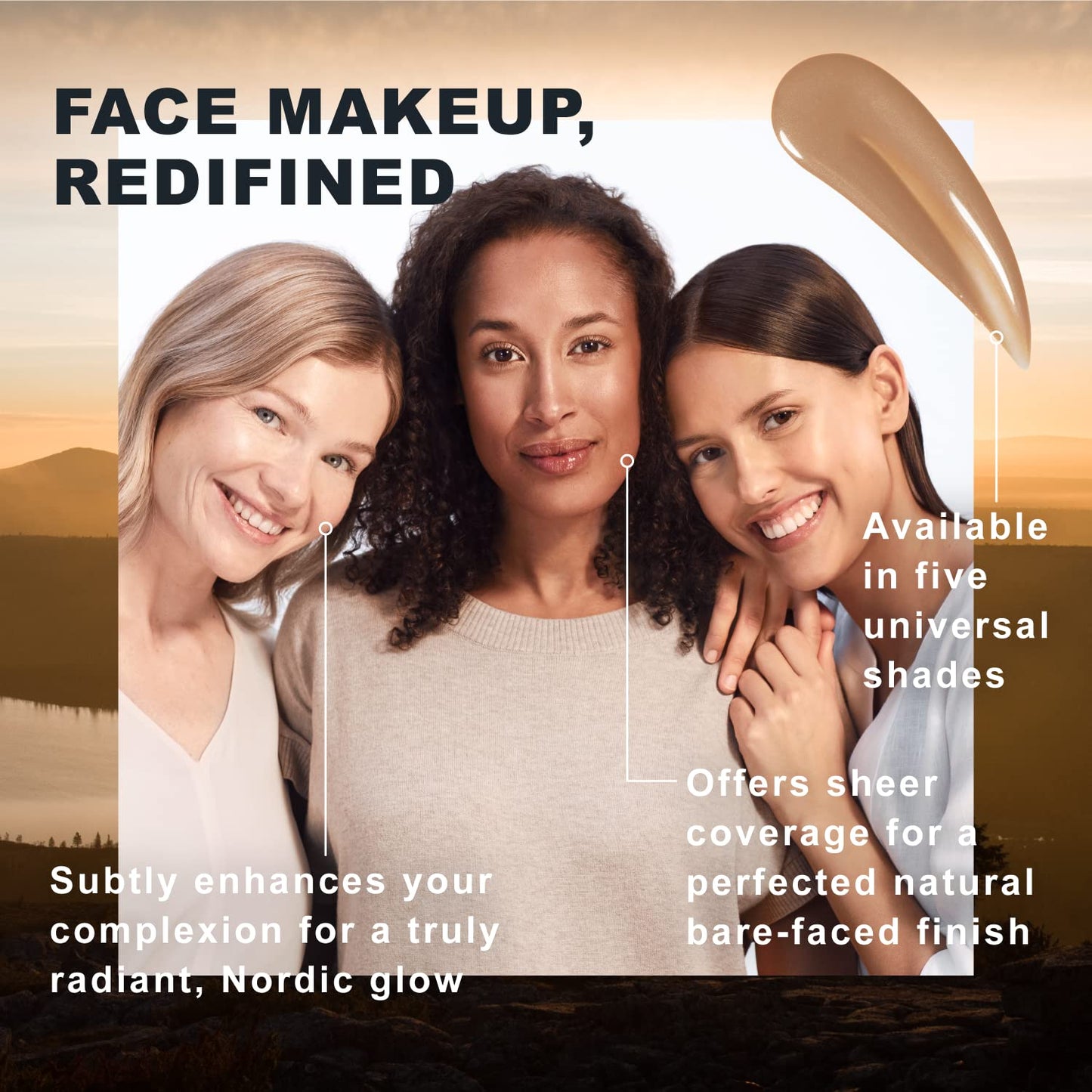 Lumene Invisible Illumination Instant Beauty Glow Serum - Sheer-Coverage Face Makeup + Brightening Serum - Infused with Nordic Algae and Vitamin E for Instant Radiance - Universal Tan (30ml)