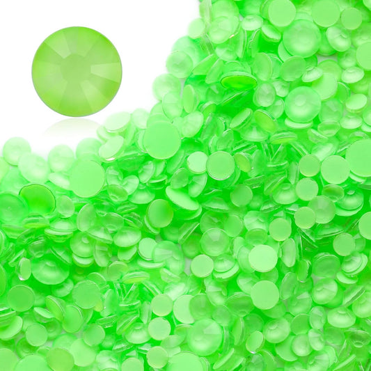 Mocha Lt.Green Flatback Rhinestones, Glass Rhinestones for Nail Art and Craft, Glue Fix, Loose Crystal Gemstones(Mocha Lt.Green, SS6, 1440pcs, 1.9-2.0mm)