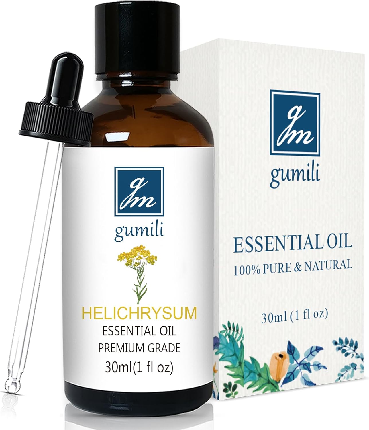 Helichrysum Essential Oil, 100% Pure Undiluted Helichrysum Oil for Aromatherapy Beauty & Home Care- 30ml/1 oz