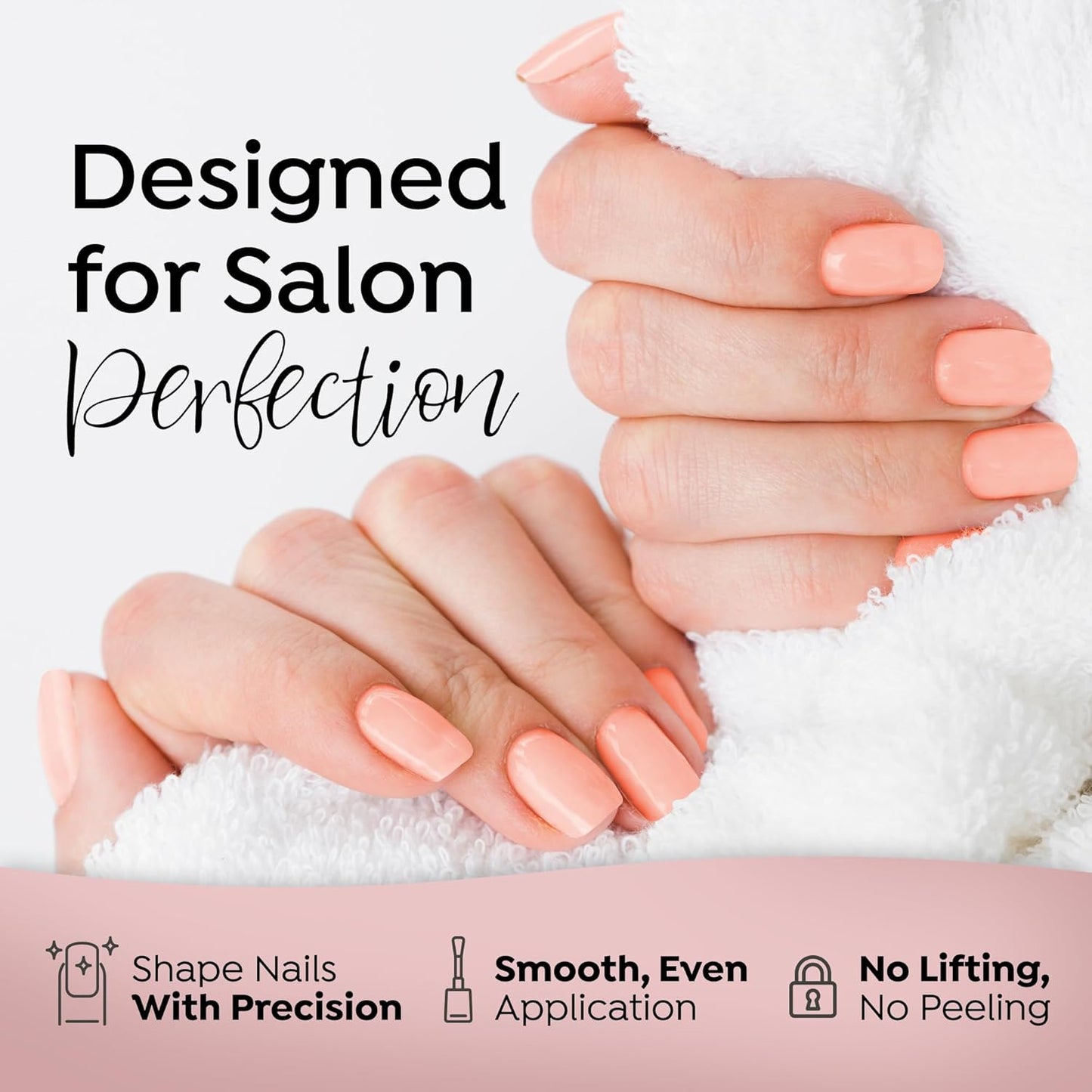 Tones Pro Acrylic Nail Powder, New Pink (Fresh Peach-Toned Pink), (3.5 Fl Oz) - Long-Lasting & Non-Yellowing Polymer for Salon Quality Nail Extensions & 3D Art