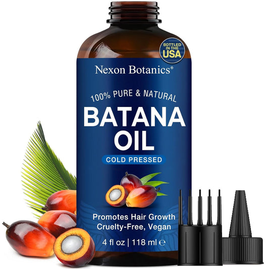 Raw Batana Oil for Hair Growth 4 fl oz - 100% Pure, Natural, Cold-Pressed Oil for Hair, Skin, Face & Lashes - Aceite de Batana
