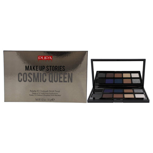 Pupa Milano Make Up Stories Eyeshadow Palette 004 Cosmic Queen - 10-Shade Shadow Collection with Matte, Satin, and Metallic Color Options - High Pigment Formula - Soft, Blendable Texture - 0.63 oz