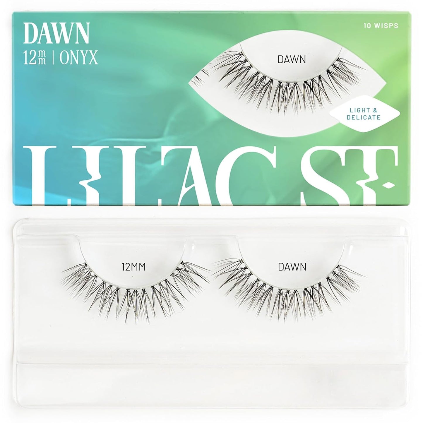 Lilac St - Dawn Natural Faux Eyelash Clusters (12mm) - No "Makeup" Look - DIY Lash Extension Wisps - Lightweight & Lifelike - Lasts 10 Days - Cruelty Free, Vegan, Women Founded - 10 Lashes