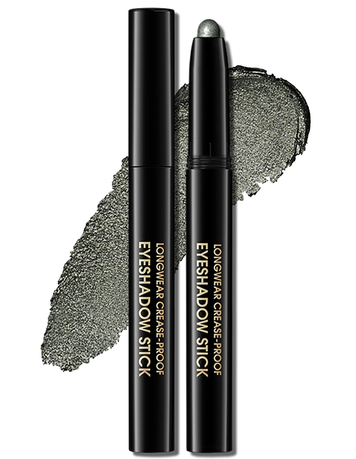 Erinde Waterproof Eyeshadow Stick, Cream Eye Shadow Stick, Long-Lasting, Crease-Proof, Cream to Powder Buildable & Blendable Eye Shadow Pencils Crayon, Vegan & Cruelty-Free, 04 Bottle Green