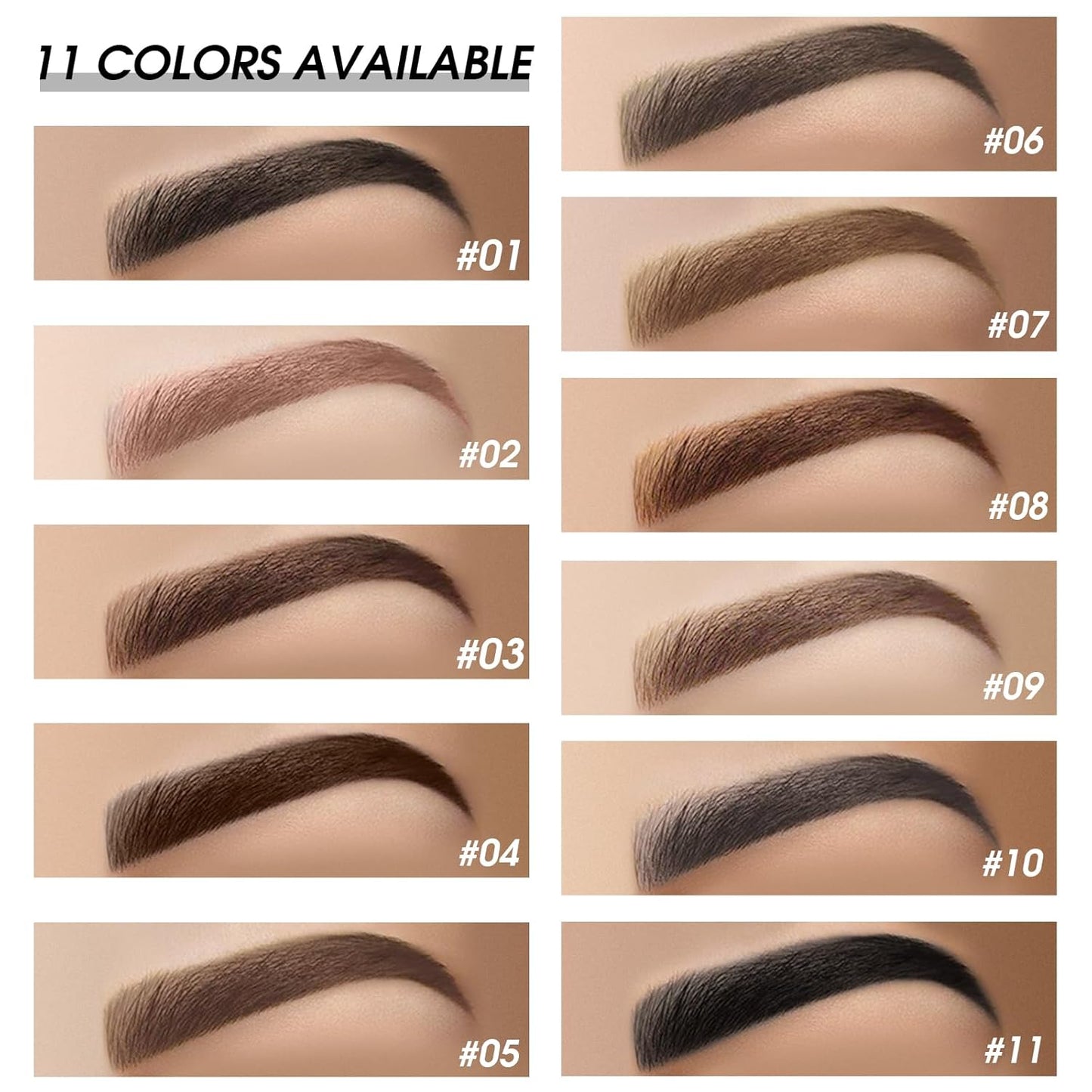 Eyebrow Pomade Kit with Dual-ended Eyebrow Brush, Water and Stain Resistant High Pigment Pomade, Corrects Brow Imperfections for Natural Long-lasting Brow Makeup (01# Ebony)