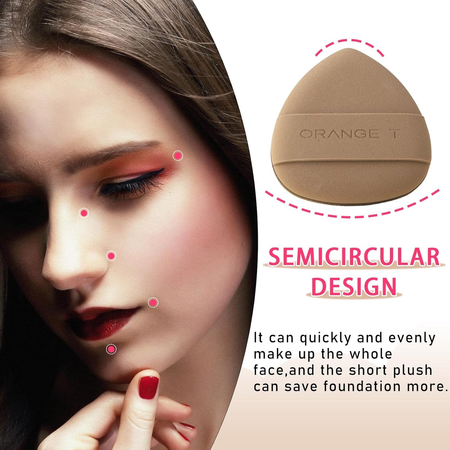 Lilystar 2 Pcs Makeup Sponge Puff for Foundation Concealer and Powder Soft Foundation Sponge Cosmetic Blender Sponge Body Setting Loose Powder Beauty Makeup Tool with Case (Black)