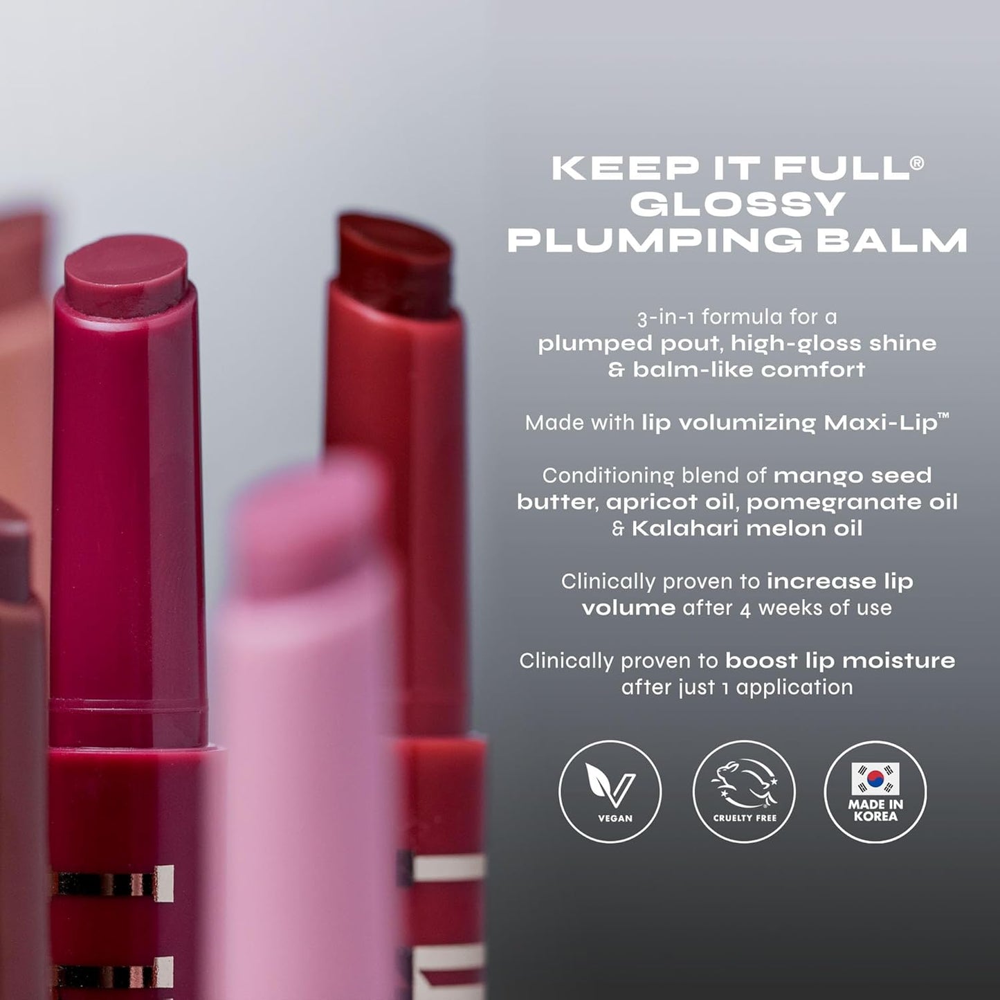 Milani Lip Plumper, Keep it Full Glossy Plumping Balm, Peptides for increased Lip Hydration & Volume - 180 Jam