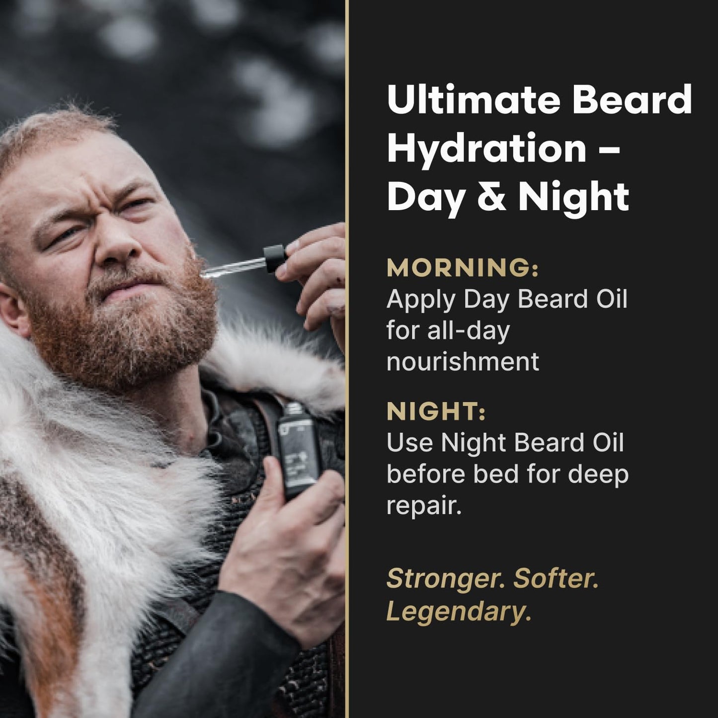 The Beard Struggle Tonic + Elixir Beard Oil Bundle - Gold Collection - Grooming Beard Oil - Softens, Moisturizers, and Strengthens Beard Growth - Pack of 2, Asgardian Secret