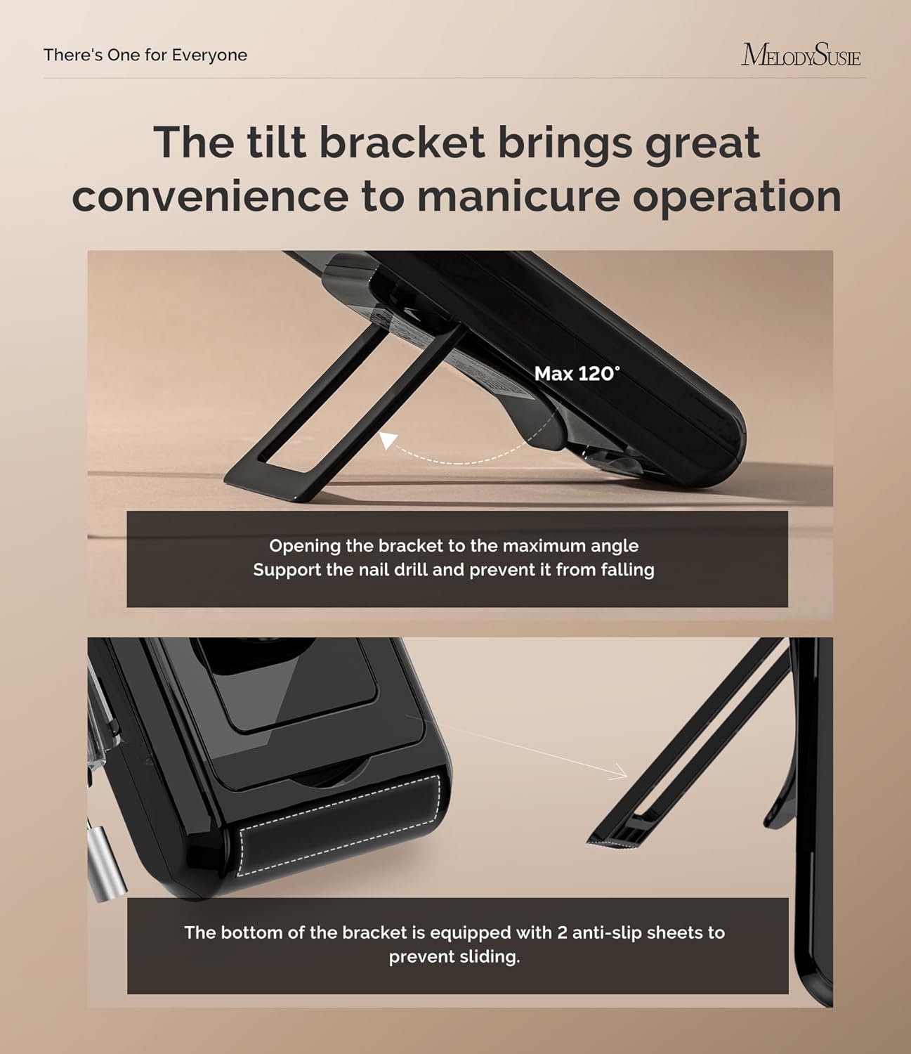 MelodySusie Professional 2 in 1 Nail Drill Kit 40,000 RPM, MB420G Brushless Portable Cordless Rechargeable Electric Nail File, Efile Nail Drill Machine for Acrylic Gel Nails Polishing Removing, Black