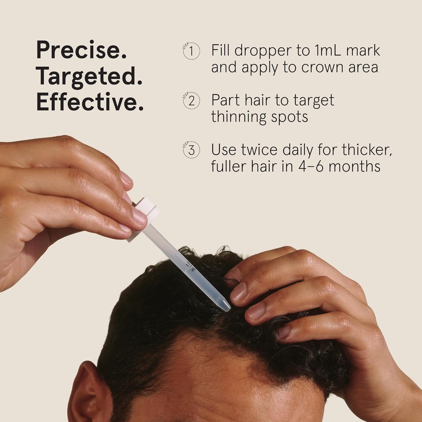 Keeps Extra Strength Minoxidil for Men Topical Hair Growth Serum, 5% Solution Hair Loss Treatment - 3 Month Supply (3 x 2oz Bottles with Dropper) - Slows Hair Loss & Promotes Thicker Hair Regrowth