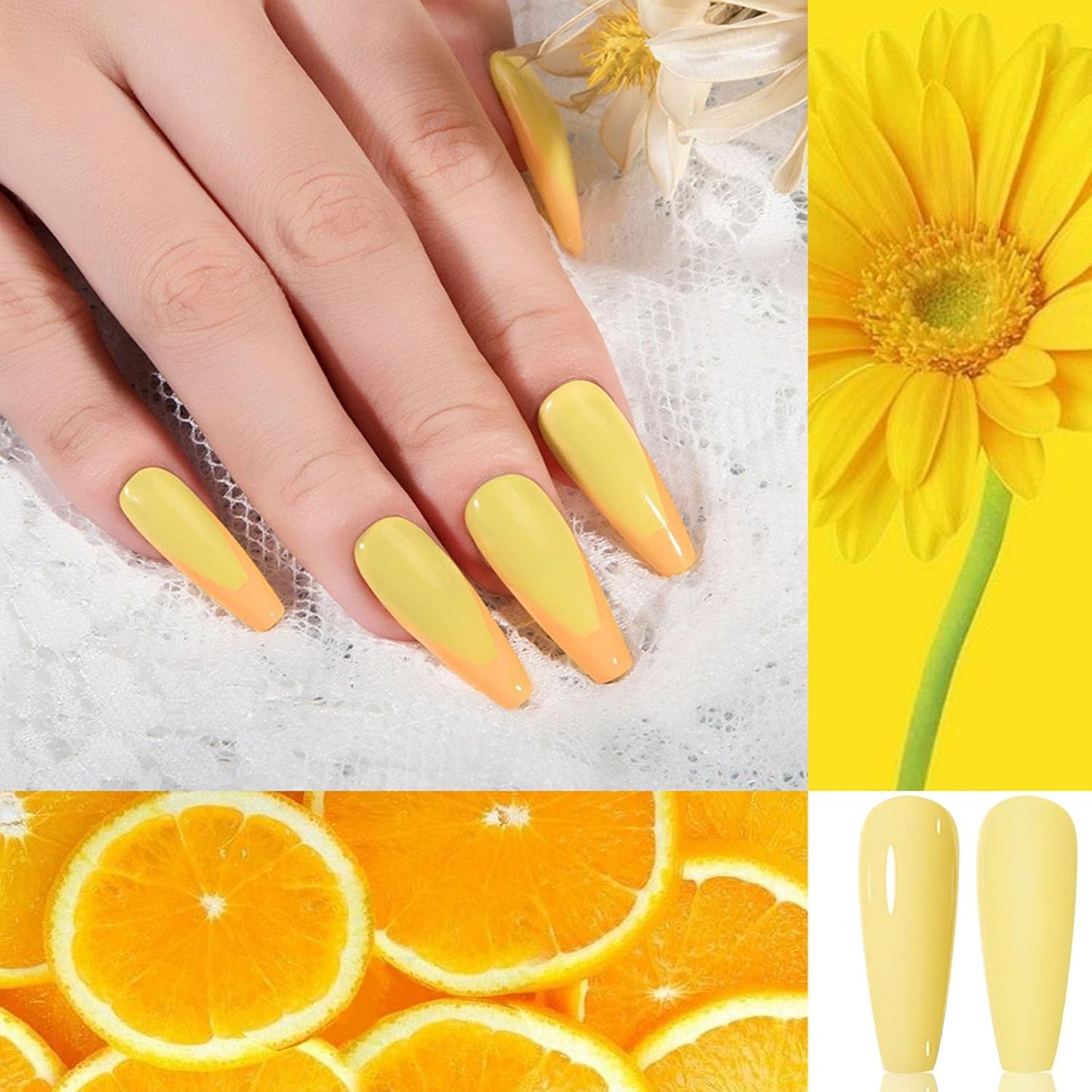 Neon Dip Powder Set, Honey Joy 6 Colors Pink Yellow Purple Green Blue Spring Sumer Dipping Powder Set Nail Art Manicure DIY Salon Home Gifts for Women, No Need Nail Lamp Cured, DP-U