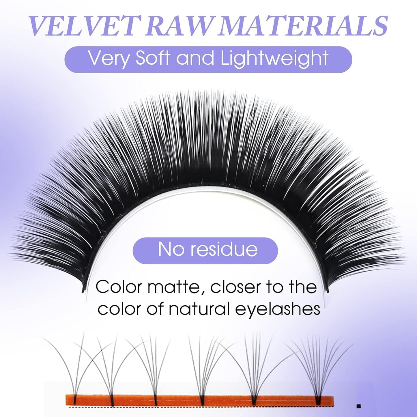 Easy Fan Volume for Lash Artists: Wendy, Handmade Fans for Eyelash Extensions, Self Fanning, Blooming, B-KH, Black, D-0.05-15