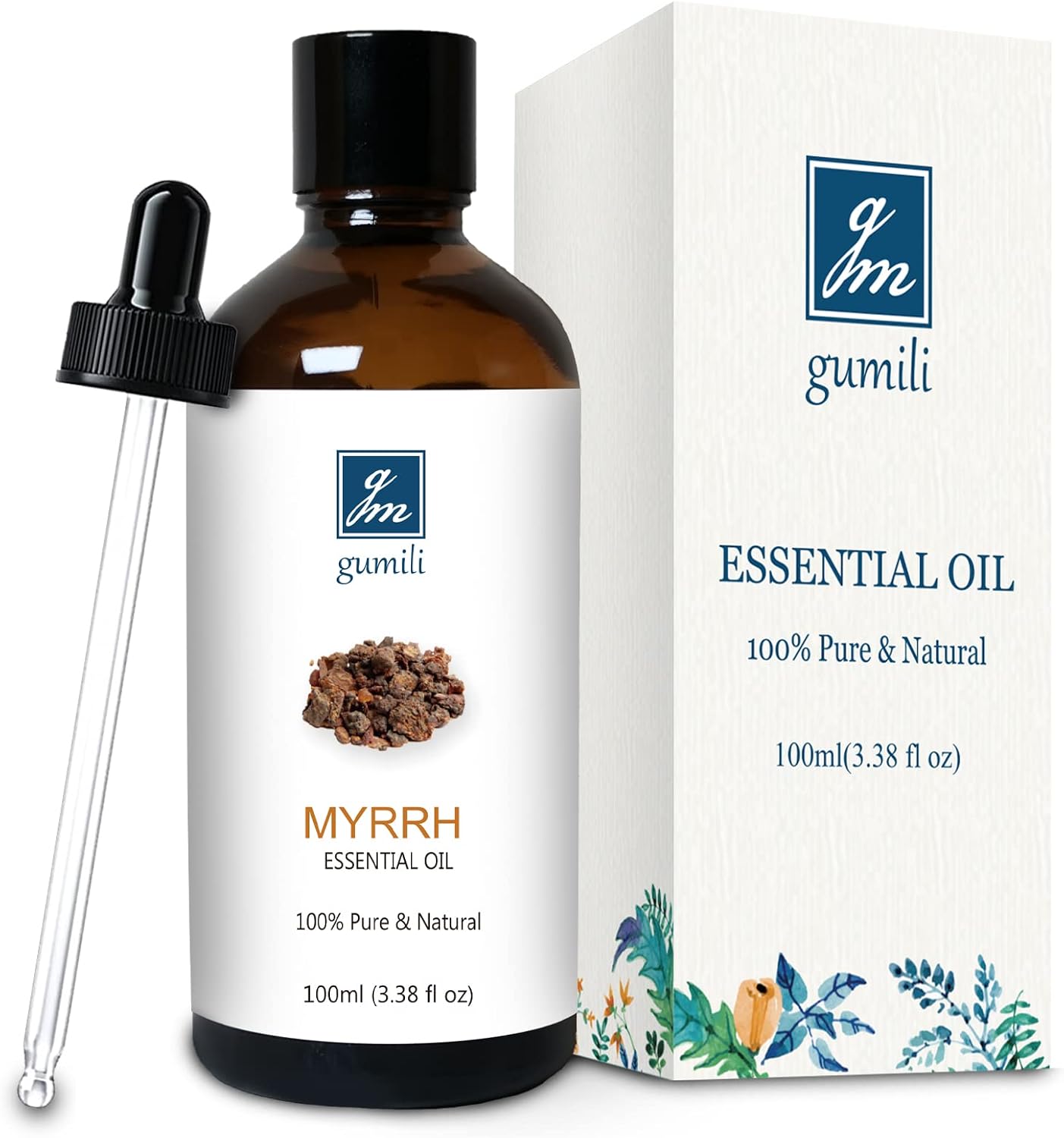 Myrrh Essential Oil, 100% Pure Myrrh Oil for Skin Care, Home Oil Diffuser, Homemade Recipes - 100ml