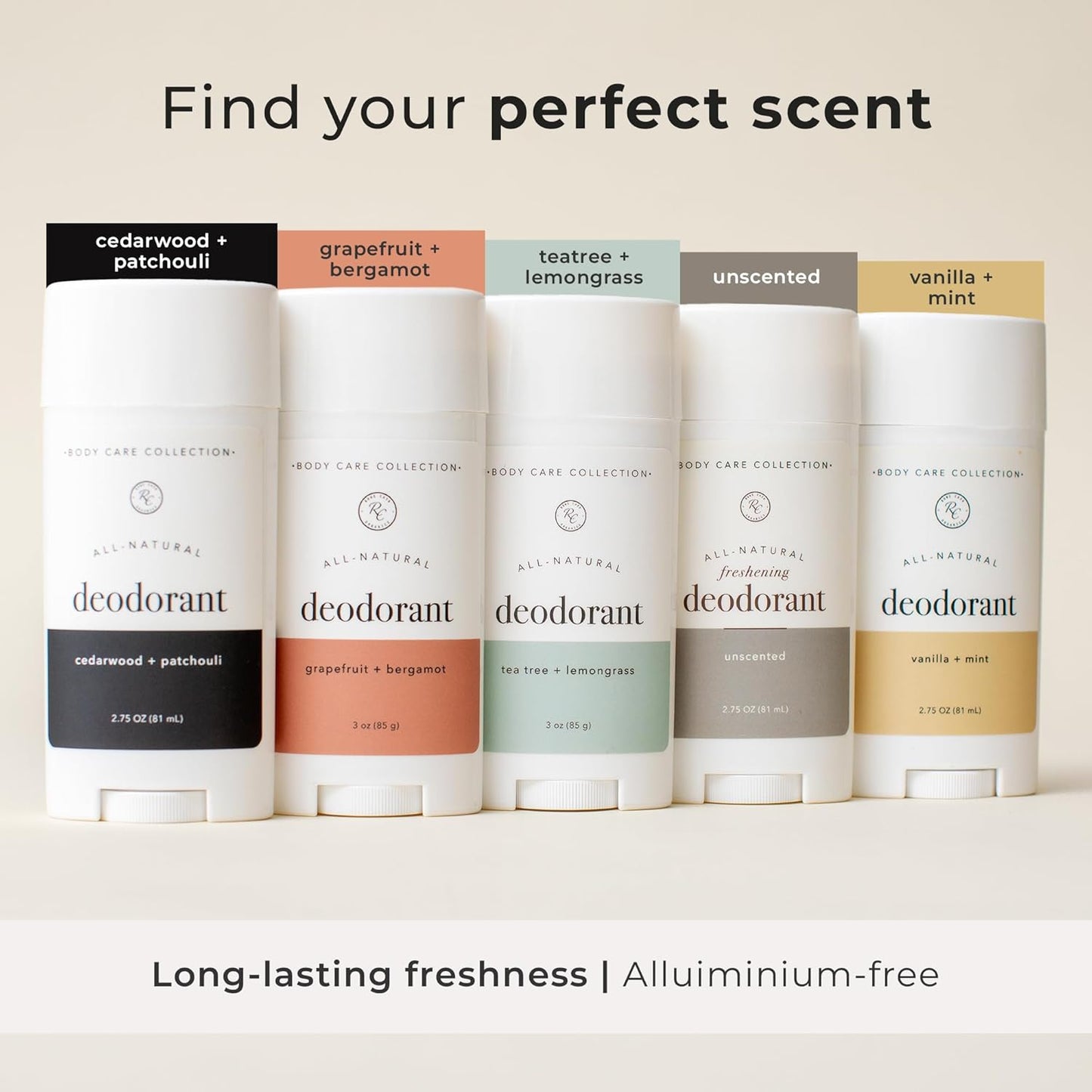 Rowe Casa Organics Grapefruit + Bergamot Deodorant for Men and Women, Sweet and Citrusy Paraben-Free Deodorant Stick with Therapeutic-Grade Essential Oils, 2 oz