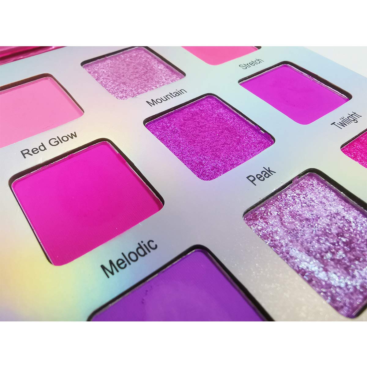 Highly Pigmented Eyeshadow Palette, 9 Color Bright Eye Makeup Palette Colorful Matte Eye Shadow Palettes Long Lasting Waterproof Cruelty-free, Rainbow (Pink)