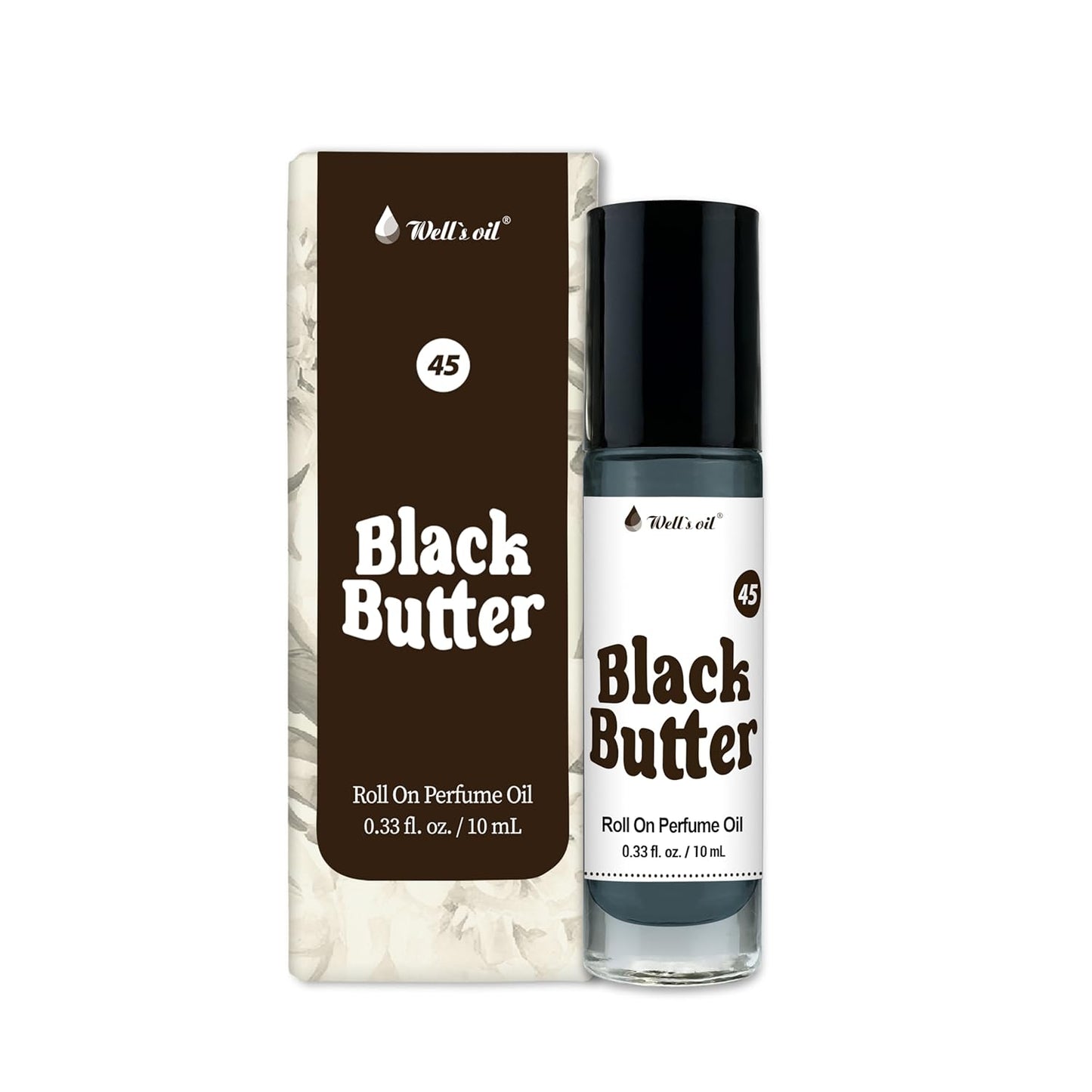 Well's Oil Roll-On Perfume Oil (Black Butter) | Fruits & Wood Notes | Long-Lasting | Paraben-Free | 0.33 Fl Oz / 10 ml
