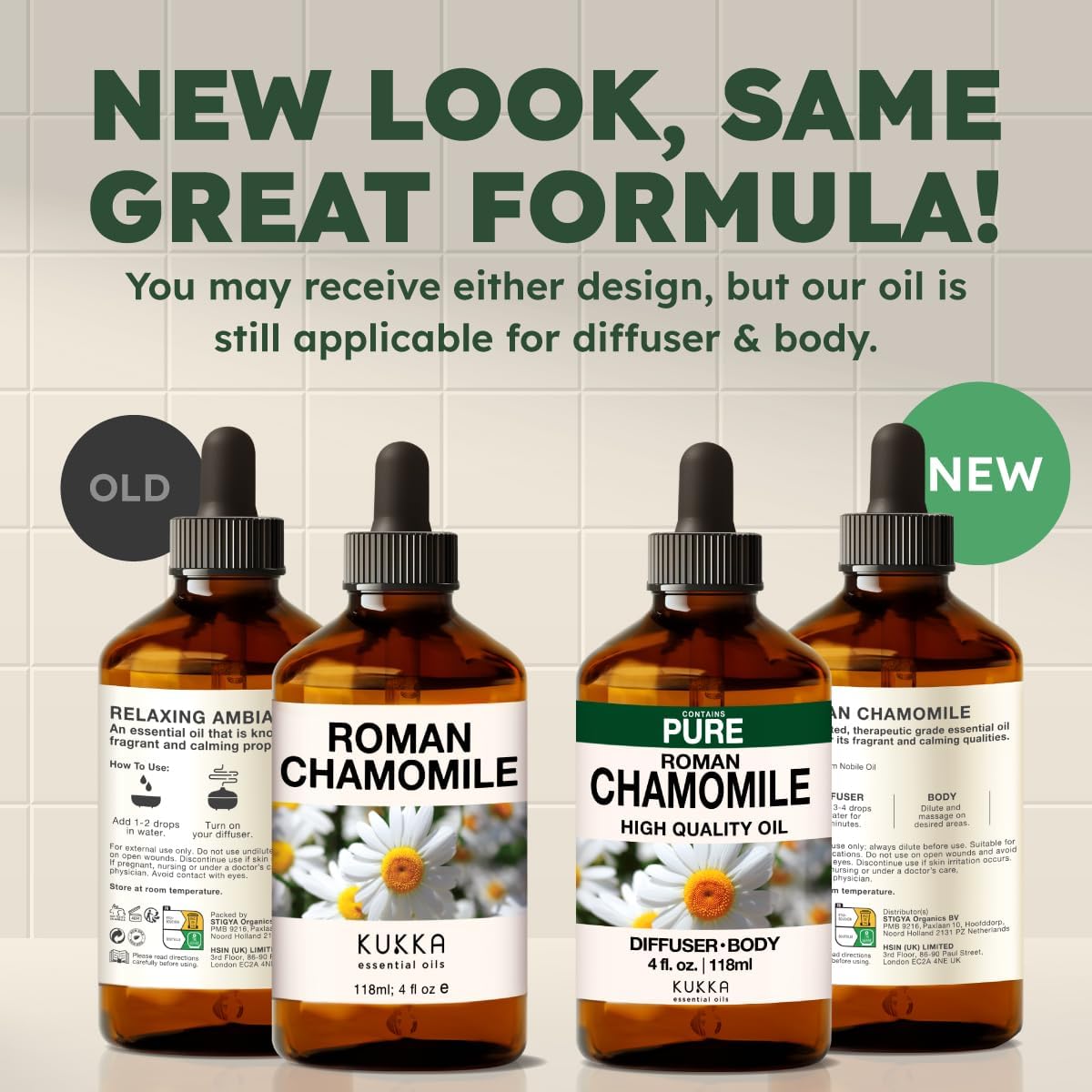 Kukka Roman Chamomile Essential Oil for Tranquil Retreats and Peaceful Relaxation - 4 Fl Oz - Soothing, Comforting and Calming, DIY Soap Making Scents