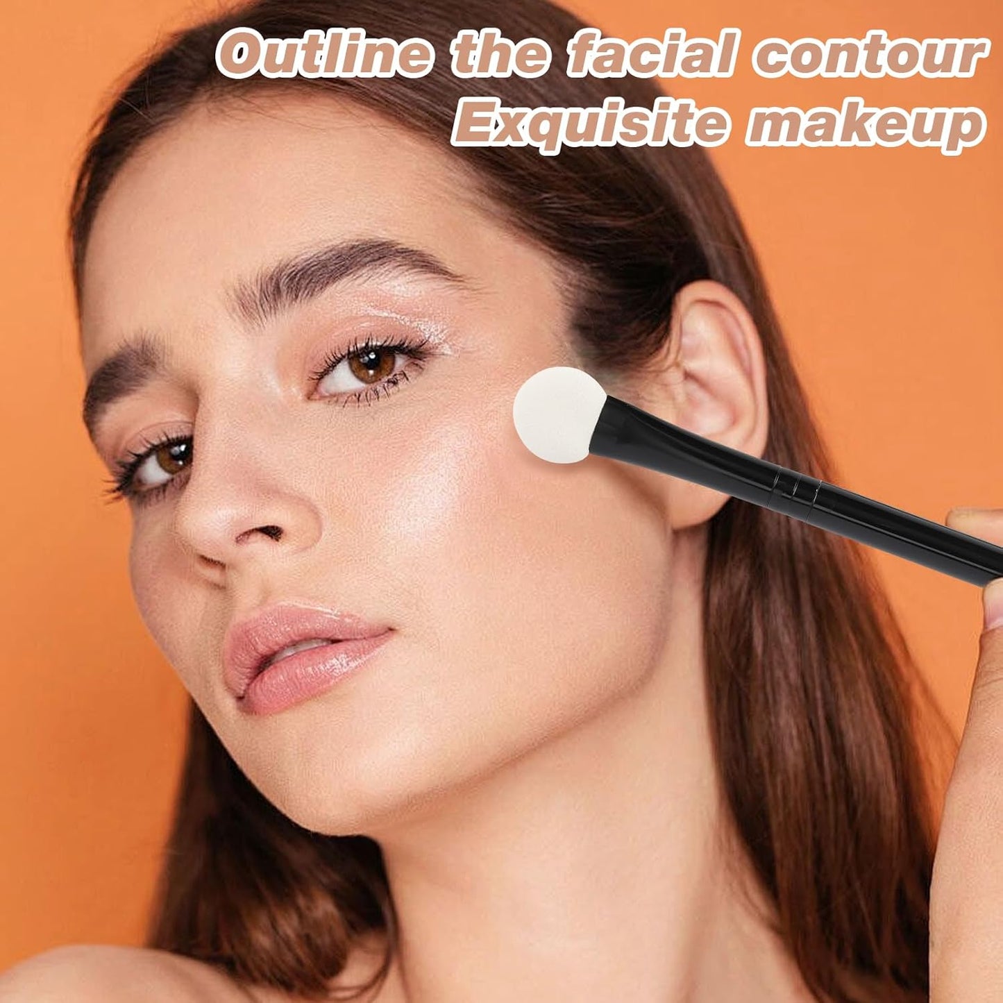 Eyeshadow Applicators Double Sided Sponge Makeup Brushes Reusable 8Pcs Round Foam Eye Shadow Applicator Sticks Brush Set Washable