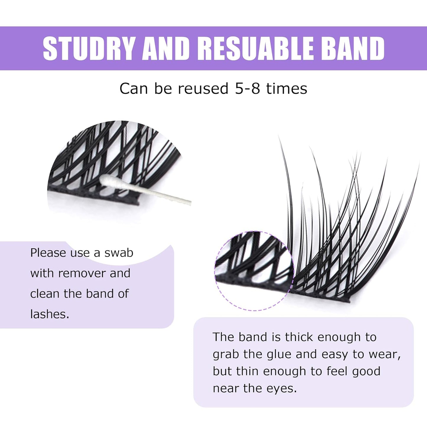 GAQQI Lash Clusters, Eyelash Clusters DIY Lash Extensions D Curl Cluster Lashes 120PCS 14MM Only, Natural and Wispy Individual Lash Wisps (GQ03,14mm,D Curl)