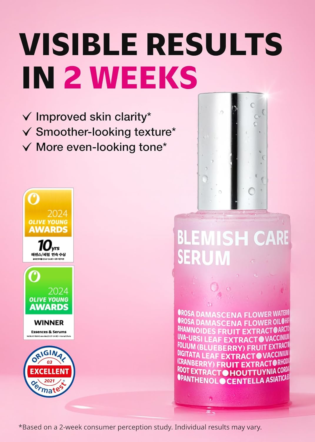 ISOI Blemish Care Up Serum for Face, Vegan Hydrating Serum for Smooth & Glass Skin Effect, Skin Barrier & Moisture Balance for Women, Arbutin, Korean Skin Care (2.36 fl. oz, 70ml)