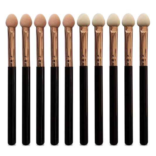 Makeup Brushes Set for Women Professional,UorPoto 10Pcs Sponge Eyeshadow Brush Sets Applicator Double Sided reusable