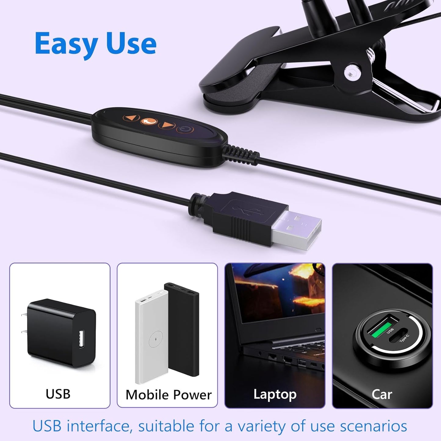 AORAEM LED Nail Lamp Double-Headed U V LED Light Quicky-Dry Nail Manicure Dryer Curing Light with Portable Gooseneck and Clamp Flash Cure U V Light for Gel Nails Professional Home DIY Salon Black