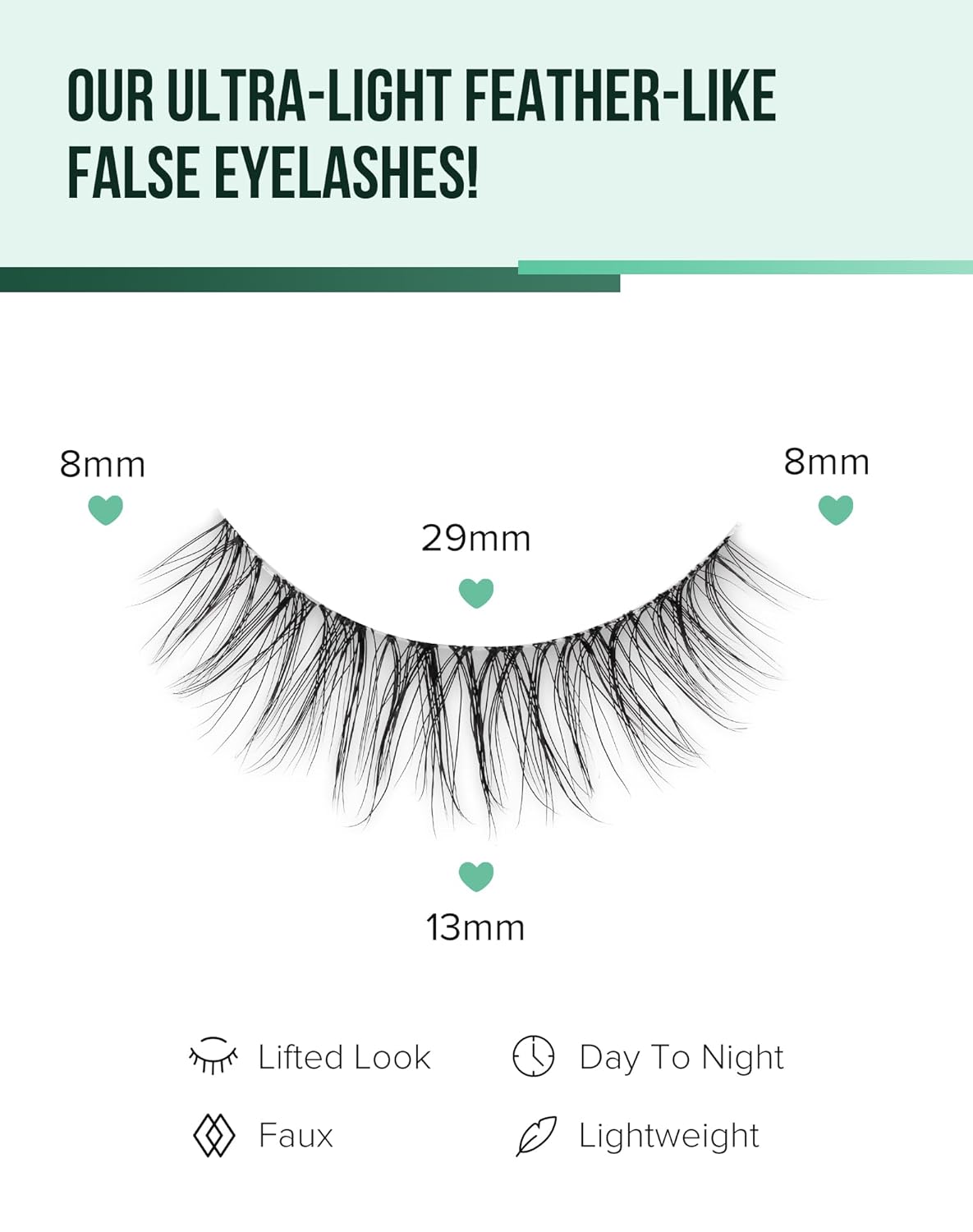 Eyelashes Wispy Lashes Natural Mink Eye Lashes Pack Clear Band Strip Lashes That Look Like Extensions Short False Eyelashes Natural 7 Pairs