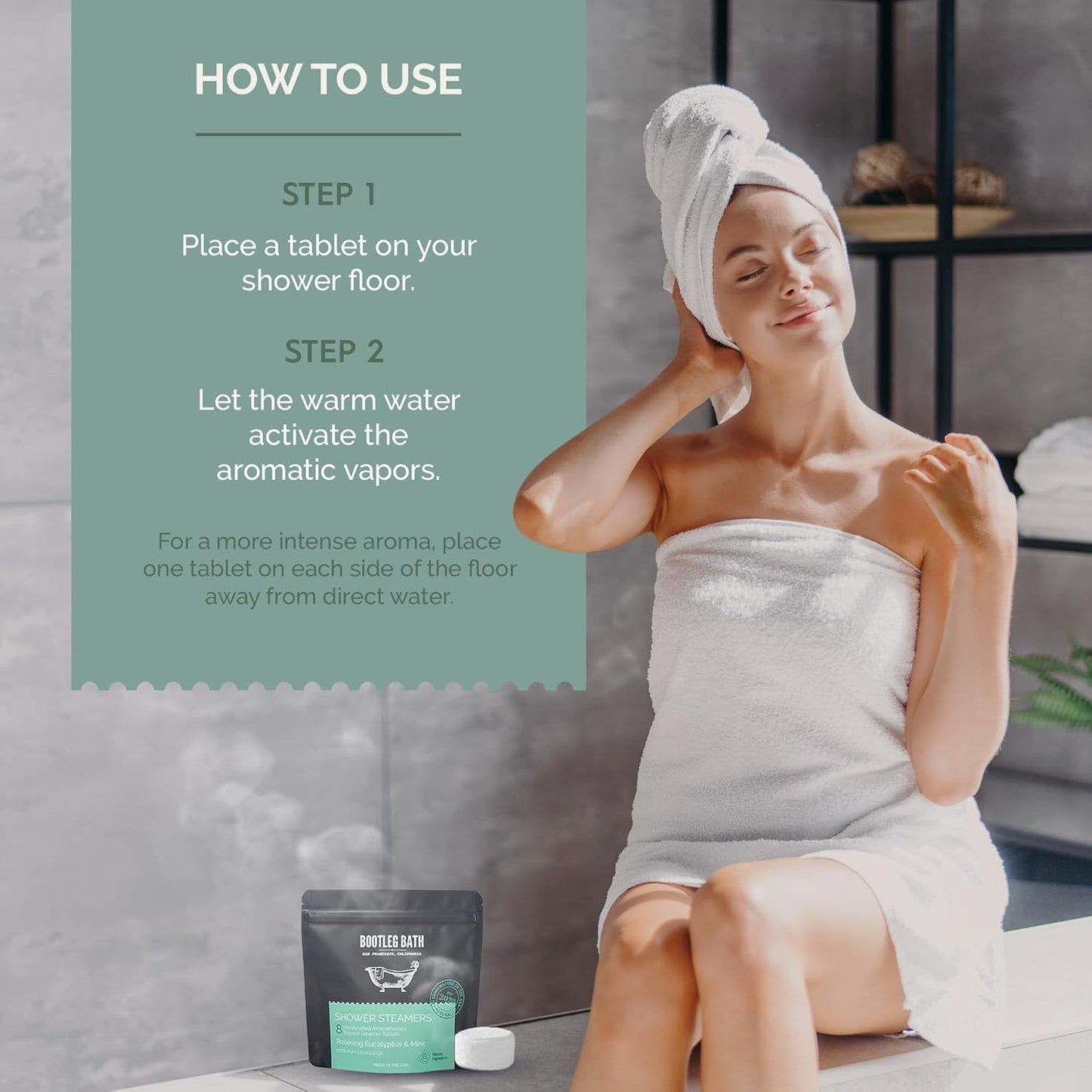 Shower Steamers Aromatherapy Eucalyptus and Mint 8 Pack, 100% Pure Essential Oil, All Natural, for Men and Women, Made in USA