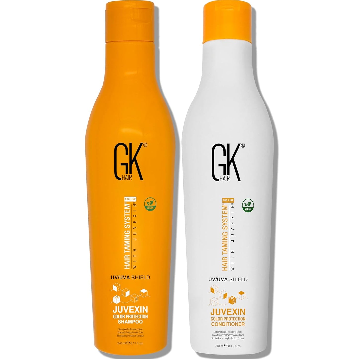 GK Hair Shield Shampoo and Conditioner – UV/UVA Protection for Color-Treated Hair – Hydrates, Prevents Fading and Split Ends – Anti-Frizz Formula for Softer, Stronger Hair