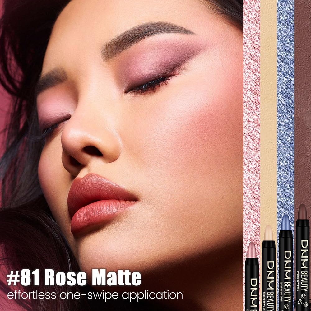 Mauve Matte Cream Eye Shadow Stick Makeup for Women, Mauve Matte Eyeliner Pencil Eyeshadow Brightener Stick for Eyes, Waterproof Eyeshadow Applicator Blendable sombras para ojos 81#