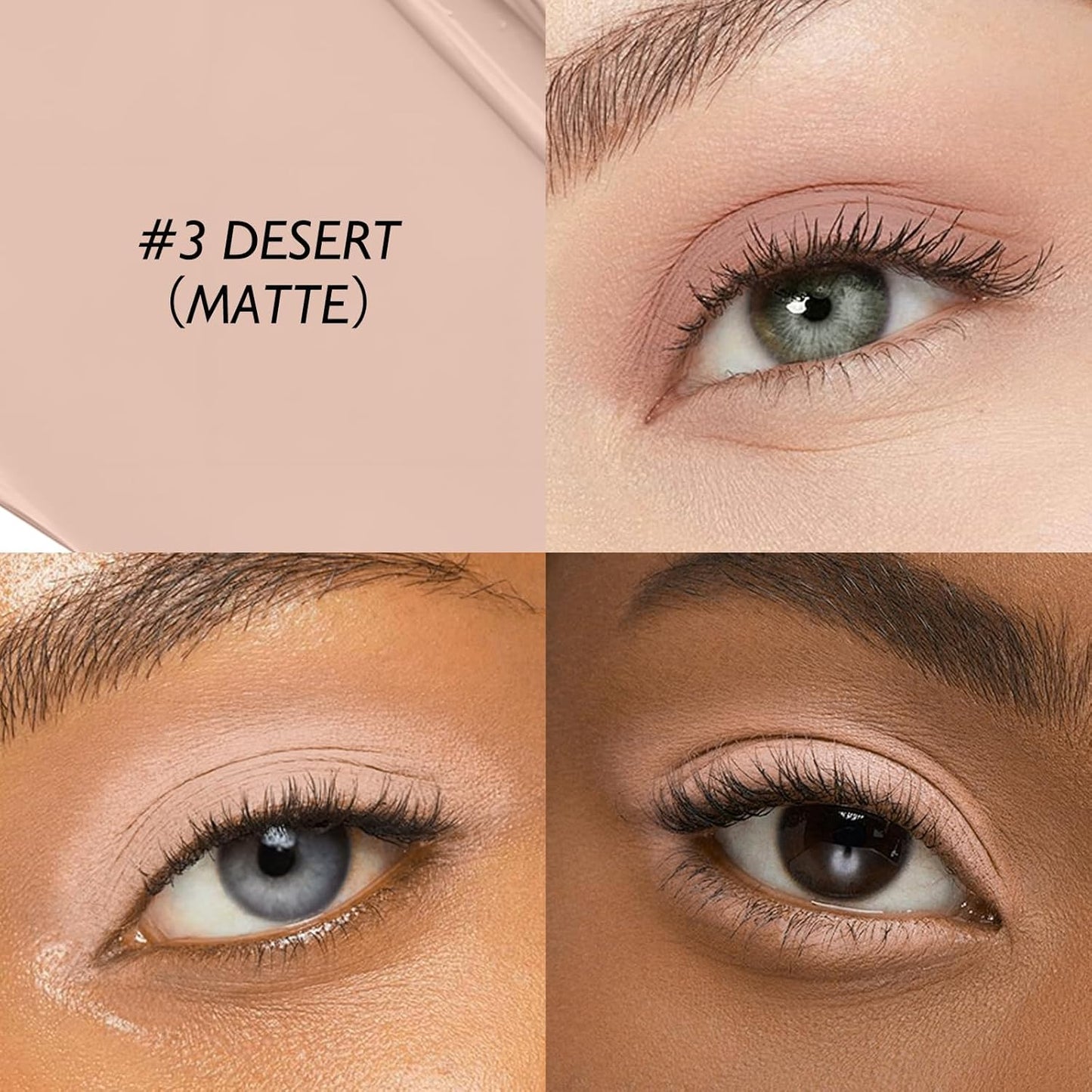 Eyeshadow Stick Matte Eye Brightener Pencil Cream Nude Eye Shadow Base Crayon Long-Lasting Crease-Proof Naked Eyeshadow Blendable High Pigmented Single Eyeliner Makeup for Women, 3 DESERT