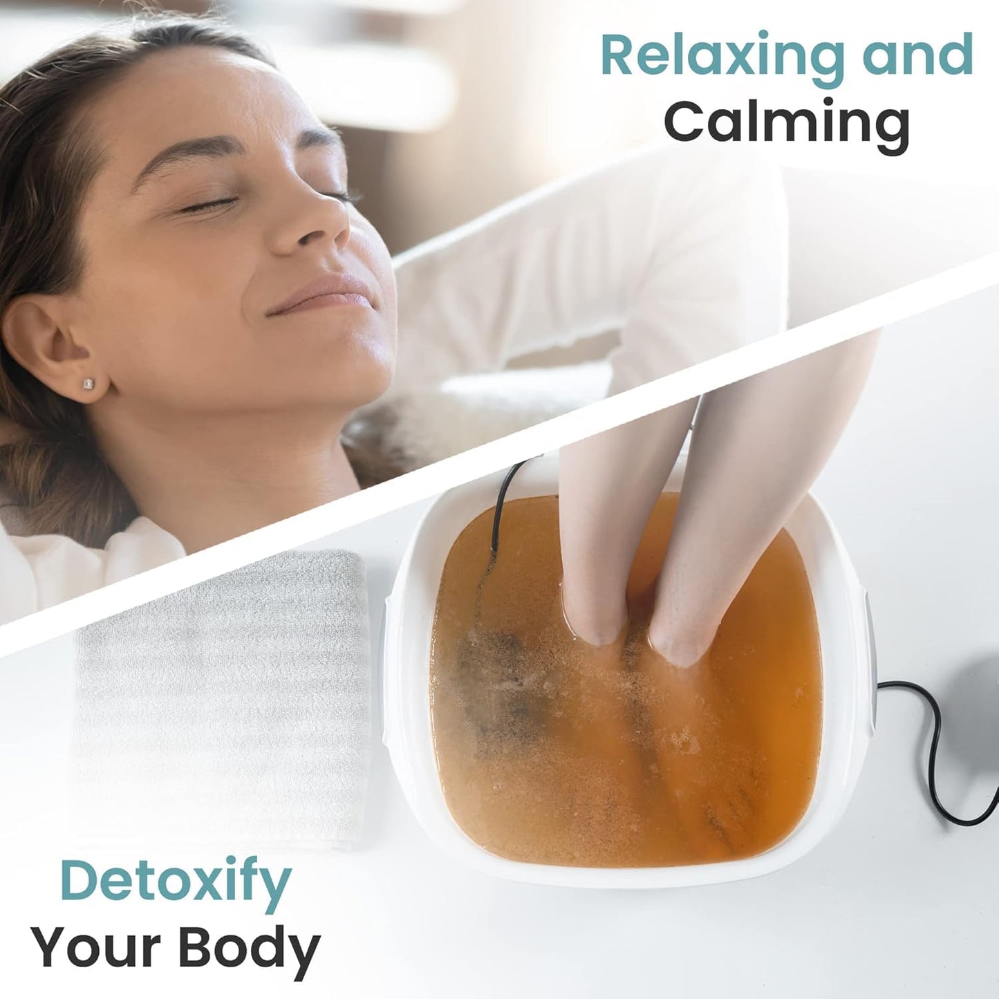 Ionic Foot Bath Detox Machine - Foot Spa Bath for Home Use - Free Regain Health & Vitality Booklet & Brochure (03 Refill Kit No Basin for Home)