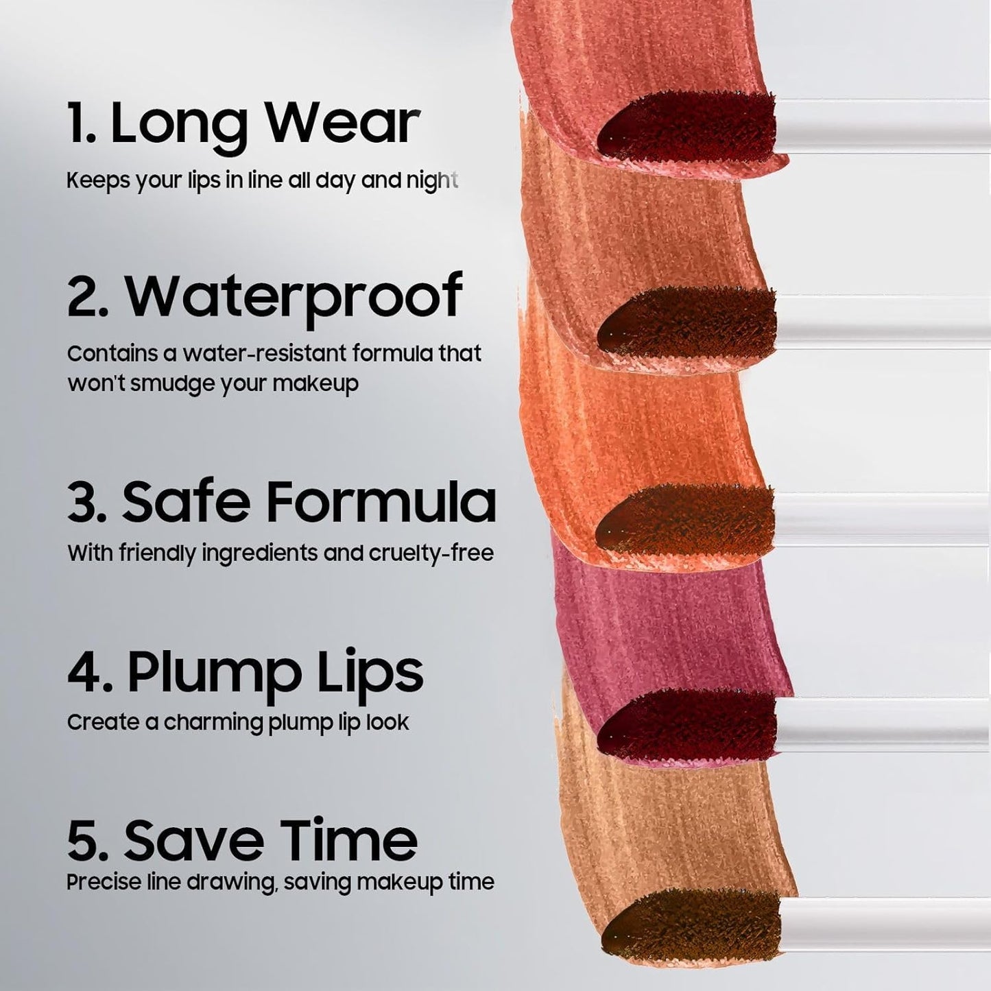 Lip Liner Stain Peel off - Waterproof & Long Lasting Peel Lip Stain Non-Stick Cup, Enhancing Complexion & Nourishing for All Skin Types, Create A Natural Lip Color (Cocoa, 1 Count)