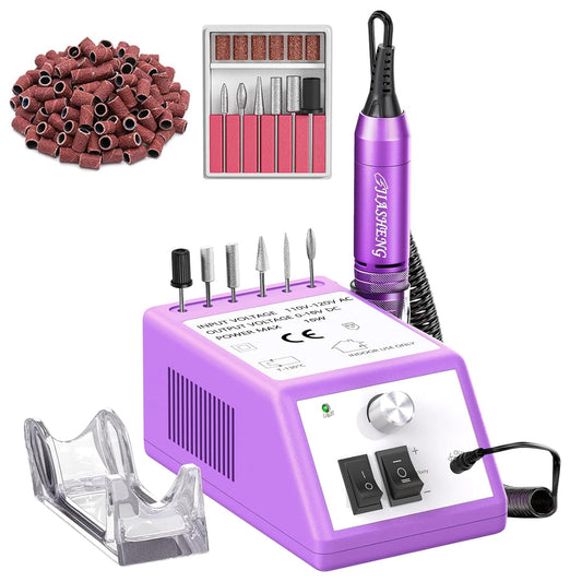 JIASHENG Professional Nail Drill, 30000rpm Electric Nail Drill Machine, Electric Nail File Drills for Acrylic Nails Kit Gel Nails Manicure Pedicure Tools, Purple
