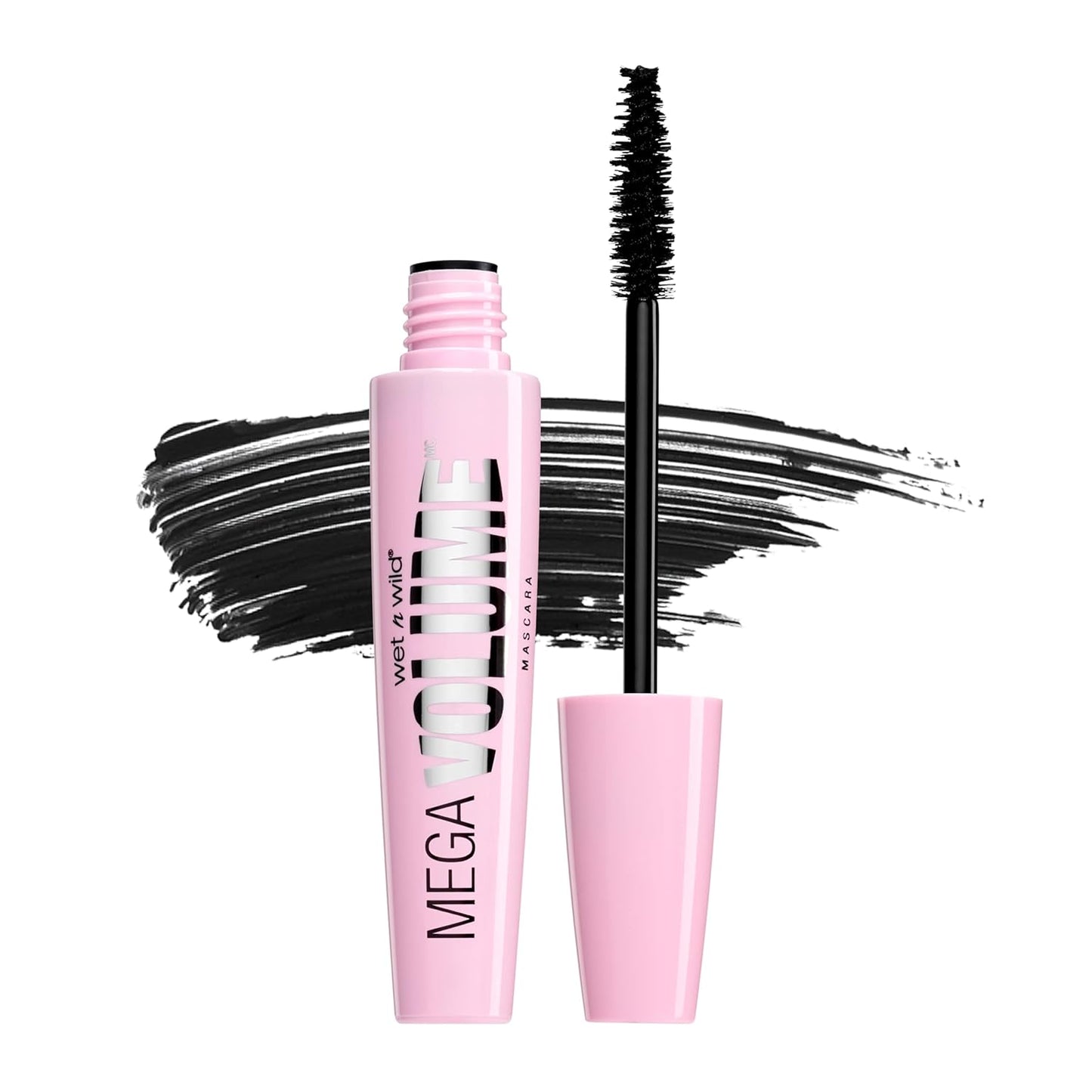 wet n wild Bare Focus Clarifying Finishing Powder Light-Medium & Mega Volume Waterproof Mascara Very Black 0.21 Ounce Bundle