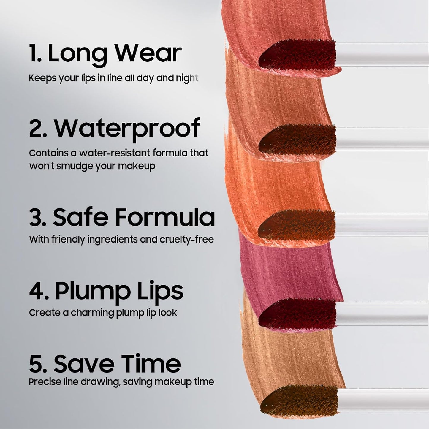 Lip Stain Peel Off Lip Liner - Long Lasting Comfortable Vivid Color Peel Lip Stain Smudge Proof Finish, Create A Charming Vibrant Lip Color Makeup For All Skin Types with All-Day (#03 Rose)