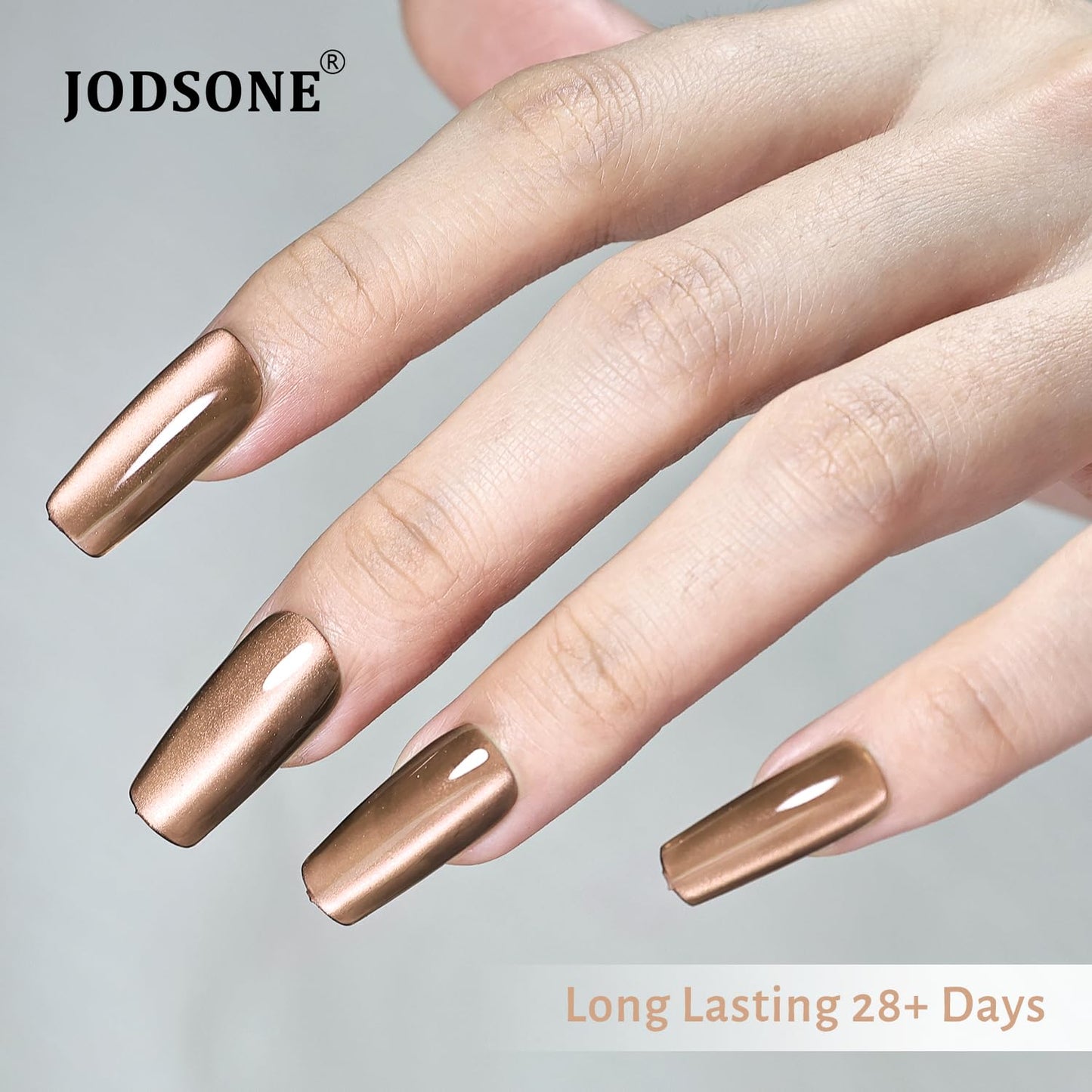 JODSONE Cat Eye Gel Nail Polish Brownish Color for Holographic Glitter Cat Eye with Magnet at Home DIY Design Need U V Curing