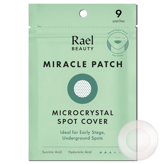 Rael Pimple Patches, Miracle Microcrystal Spot Cover - Hydrocolloid Acne Patch with Tea Tree Oil, Early Stage Zits and Blemish, Korean Skin Care, Vegan, Cruelty Free (9 Count)