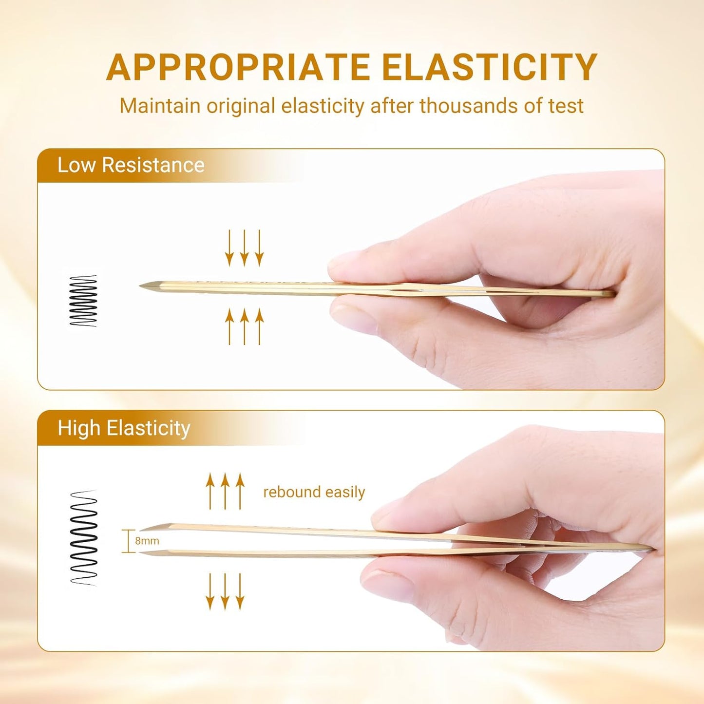 NAGARAKU Precision Fiber Tip Tweezer for Eyelash Extensions Diamond Grip 5cm Slim Tweezers Tip Anti-Static Anti-Slip Premium Stainless Steel Pointed Separate Eyelashes Curved Tweezers with Box (AG-02)