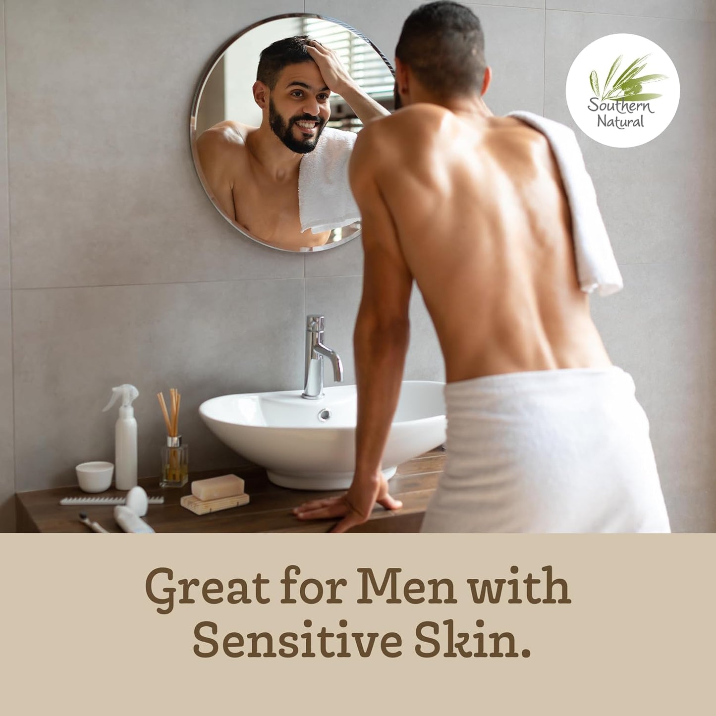 Southern Natural Goat Milk Soap Bar (Variety 3 Pack) Dead Sea Mud & Charcoal, Patchouli, Eucalyptus Grove - For Dry Sensitive Skin. Great For Face and Body.(Each Bar 4-4.5 oz)